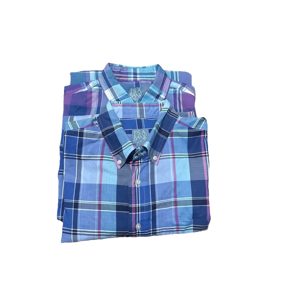 Lot Of 2 JoS A. Banks Button Down Shirts Both Size Large.